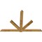 Ekena Millwork Kennewick Rough Sawn Timber Gable Bracket, Western Red Cedar, 96"W x 64"H x 2"D x 6"F, 16/12 Pitch GBW096X64X0206KEN00RWR - alternate 4
